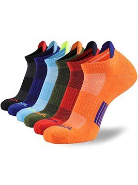 Mens Athletic Socks Low Cut Running Socks Cushioned Breathable Sports 6 Pack